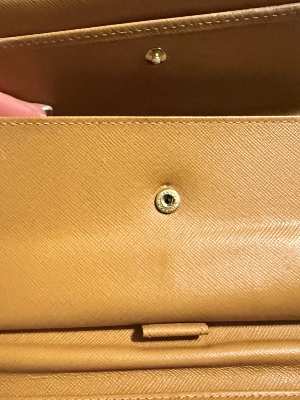 Louis Vuitton Tan Embossed Monogram Fold-Over Clutch - Picture 7 of 12